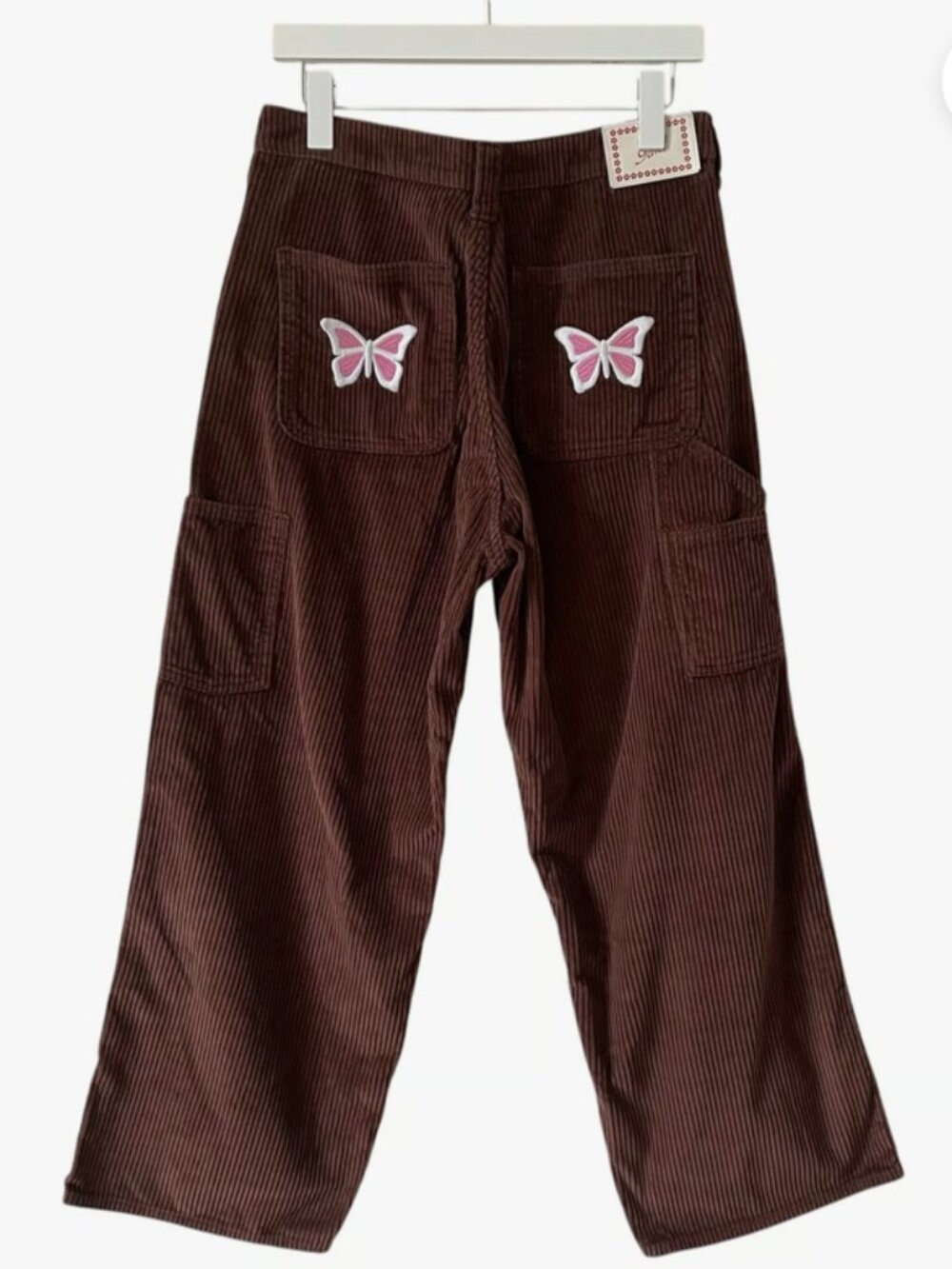 Lisa Says Gah Dylan High Waist Wide Leg Corduroy Carpenter Pants, Size 6